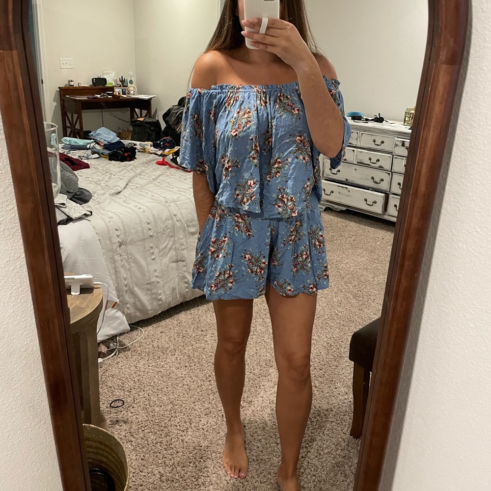 En crème Floral set